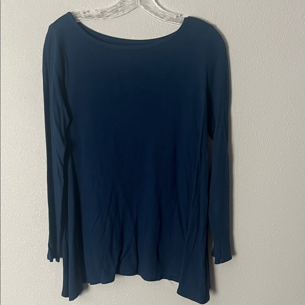 3 DOT Women's Long Sleeve Top in Deep Blue